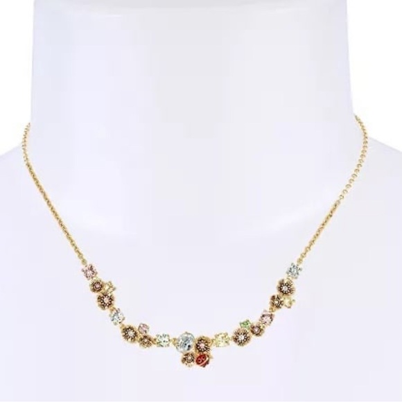 RARE! Coach Ladybug & Tea Rose Statement Necklace - Picture 3 of 4